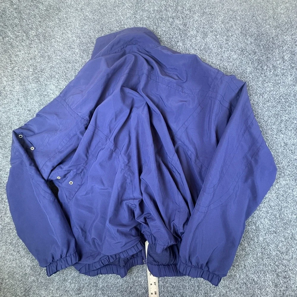 East West Windbreaker Jacket Mens XL Navy Blue Long Sleeve Mock Neck Full Zip